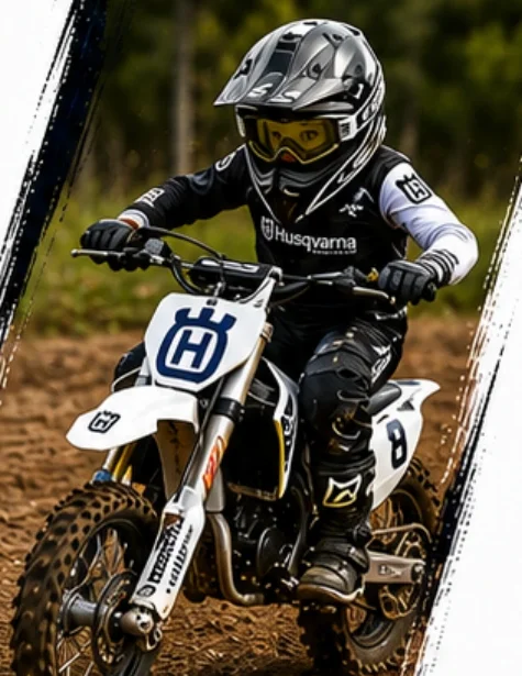 Mladý jezdec Husqvarna MX Academy na tréninkové trati